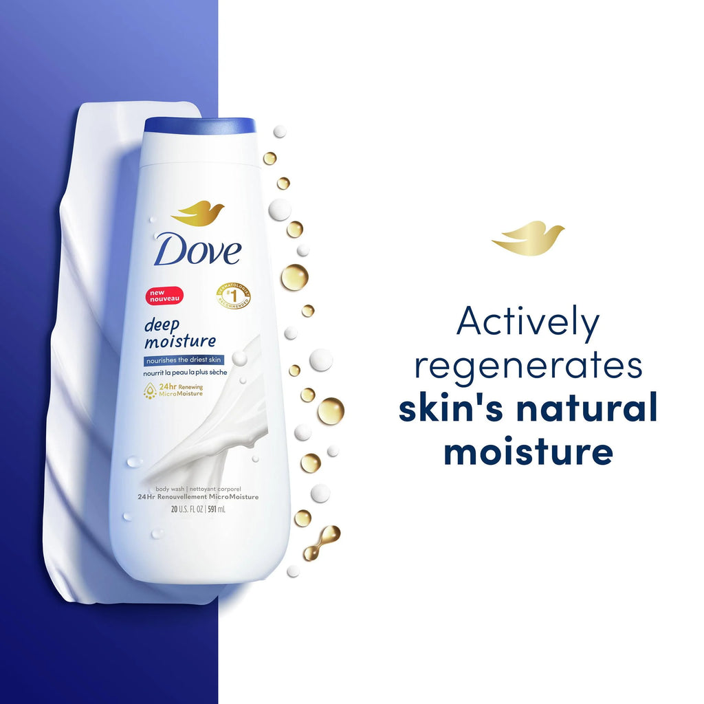 Deep Moisture Nourishing Long Lasting Women'S Body Wash Twin Pack, 20 Fl Oz
