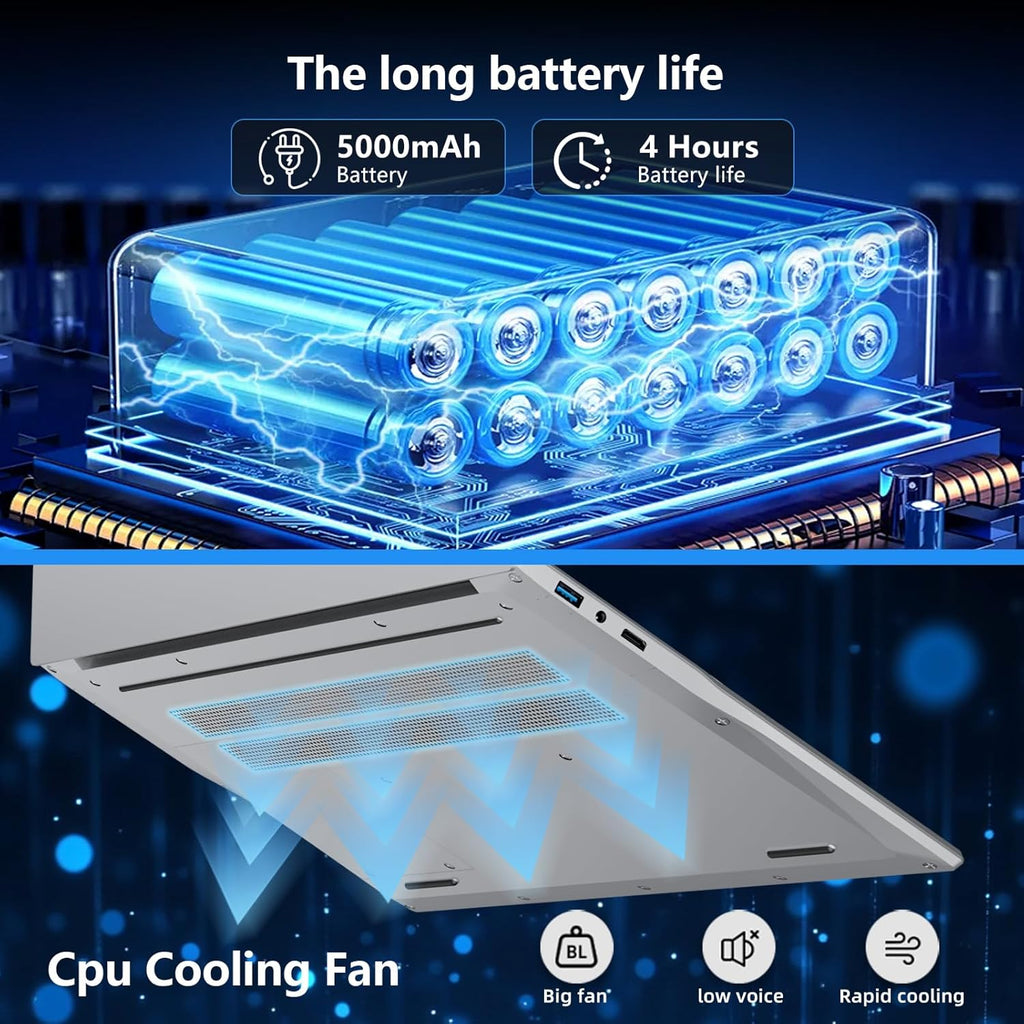Gaming Laptop, Laptop Computer with Twin Lake N150 Processor(Up to 3.6Ghz), 16GB RAM 1TB Ssd,Backlit KB Fingerprint, 15.6" IPS 1080P, Win 11 Pro,Wifi 5,BT 4.2,Gaming Laptops,Lap Top,Student Laptops