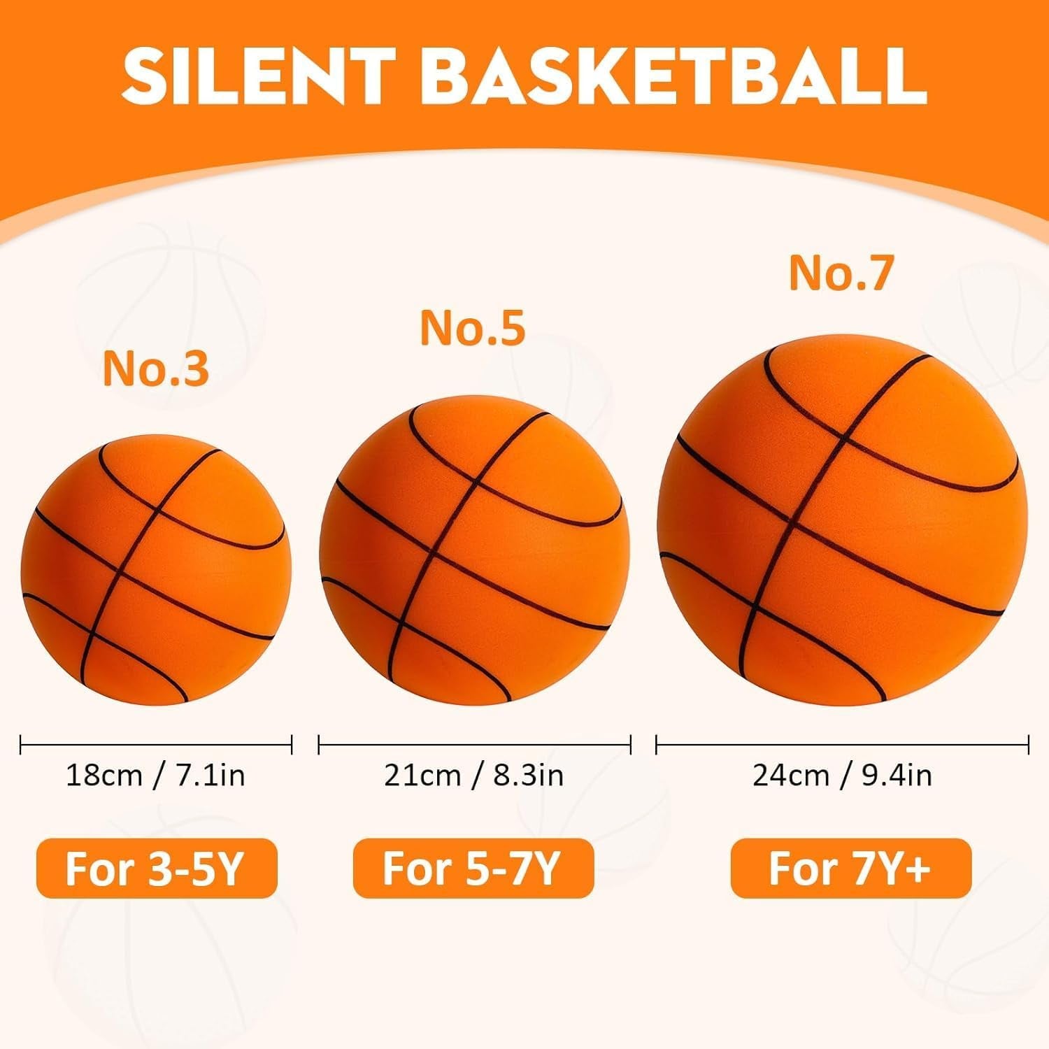 Silent Basketball, 2025 Upgrade Dribble Dream Silent Basketball, Silent Basketball Dribbling Indoor Basketball, Foam Basketball Indoor Training Ball for Various Indoor Activities