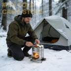 Survival Stove for Camping Cooking, Portable Wood Burning Stove, Stable Stainless Steel Foldable Camp Stove, Emergency Outdoor Cooking Stove No Gas Required, Compact Bushcraft Stove