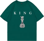 Men'S King Chess Shirt Graphic Tees Designer Printed T Shirts for Men Urban Letter T-Shirt Streetwear