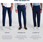 Men'S Classic Fit Premium No Iron Khaki Pleated Pant