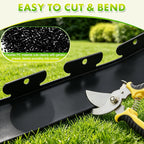 Landscape Edging, 4IN X 66FT Plastic Garden Edging Borders with 100 Spikes, Flexible No Dig Garden Border Kit for Garden, Yard, Flower Bed & Landscaping