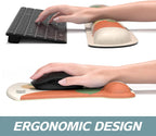 Mouse Pad Wrist Support Keyboard Wrist Rest Pad Ergonomic Mousepad Non-Slip Memory Foam Keyboard Pad Easy Typing Pain Relief Perfect for PC Laptop Gaming Office, Modern Abstract Style