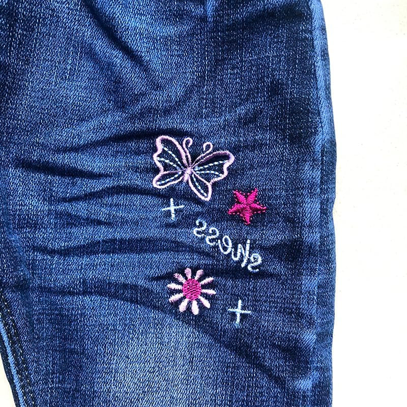 4-9T Infant Little Kids Girls Embroidery Jeans Denim Pants