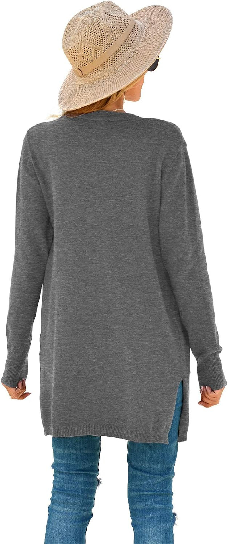 Women'S Kimono Cardigan Long Sleeve Open Front Casual Knit Sweaters Coat Oversized Soft Outwear with Pockets