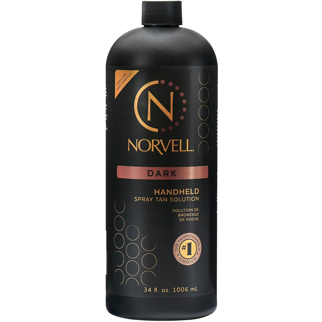 Premium Spray Tan Solution Dark 34 Fl Oz | Professional Sunless Tanning Formula for Deep Natural Bronze, Streak-Free, Fast-Drying, Long-Lasting Sunless Color