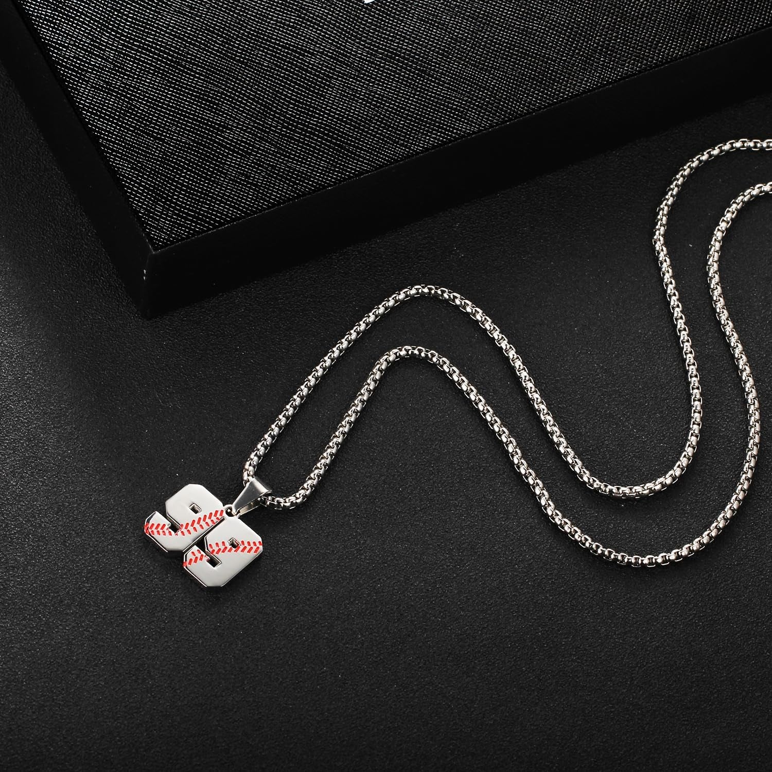 Inspiration Baseball Jersey Number Necklace Stainless Steel Charms Number Pendant for Men Women