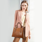 Women Crossbody Handbags Genuine Leather Satchel Handbags for Women Top-Handle Shoulder Tote Purses