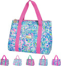 Lilly Pulitzer Insulated Lunch Bag, Cabana Cocktail | Cute Lunch Cooler Tote for Women, Mini Cooler with Zipper Closure, Exterior Pocket, Flat Base, and Handle Straps