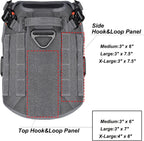 Tactical Dog Harness for Medium Dogs,Full Metal Buckles Dog Vest | with MOLLE, Reflective,Adjustable,2 Leash Clips,Control Handle,No Pull,Soft Padded,Grey,Medium