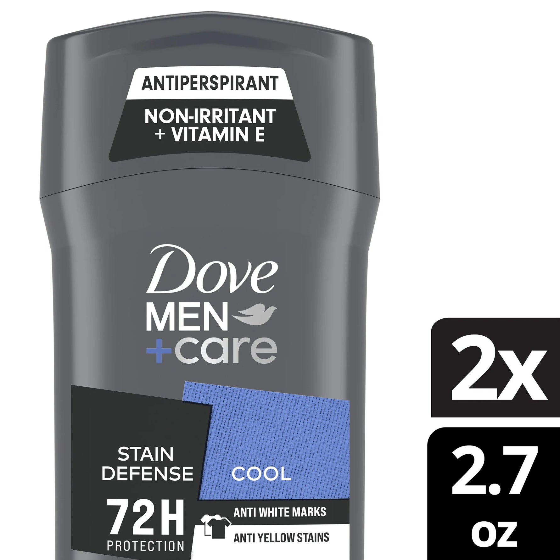 Stain Defense Long Lasting Men'S Antiperspirant Deodorant Stick Cool, 2.7 Oz Twin Pack