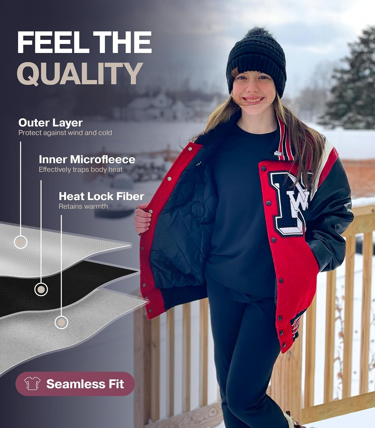 Girls' Thermal Tops 3-Pack by