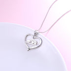 Sterling Silver for Mom Necklace Mothers Day Gift Mama Bear Pendant Necklace or Bracelet for Mum