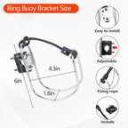 Life Ring 23"/28" Boat Safety Throw Buoy with Reflective Tape & Grab Lines - Orange Life Rings for Boats,Includes Water Floating Saving Rope