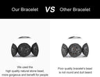 Mens Bracelet - Beaded Natural Stone 8Mm Tiger Eye Matte Agate Lava Rock Bracelets for Men Teen Boys Grandpa Dad Birthday Gifts Jewelry