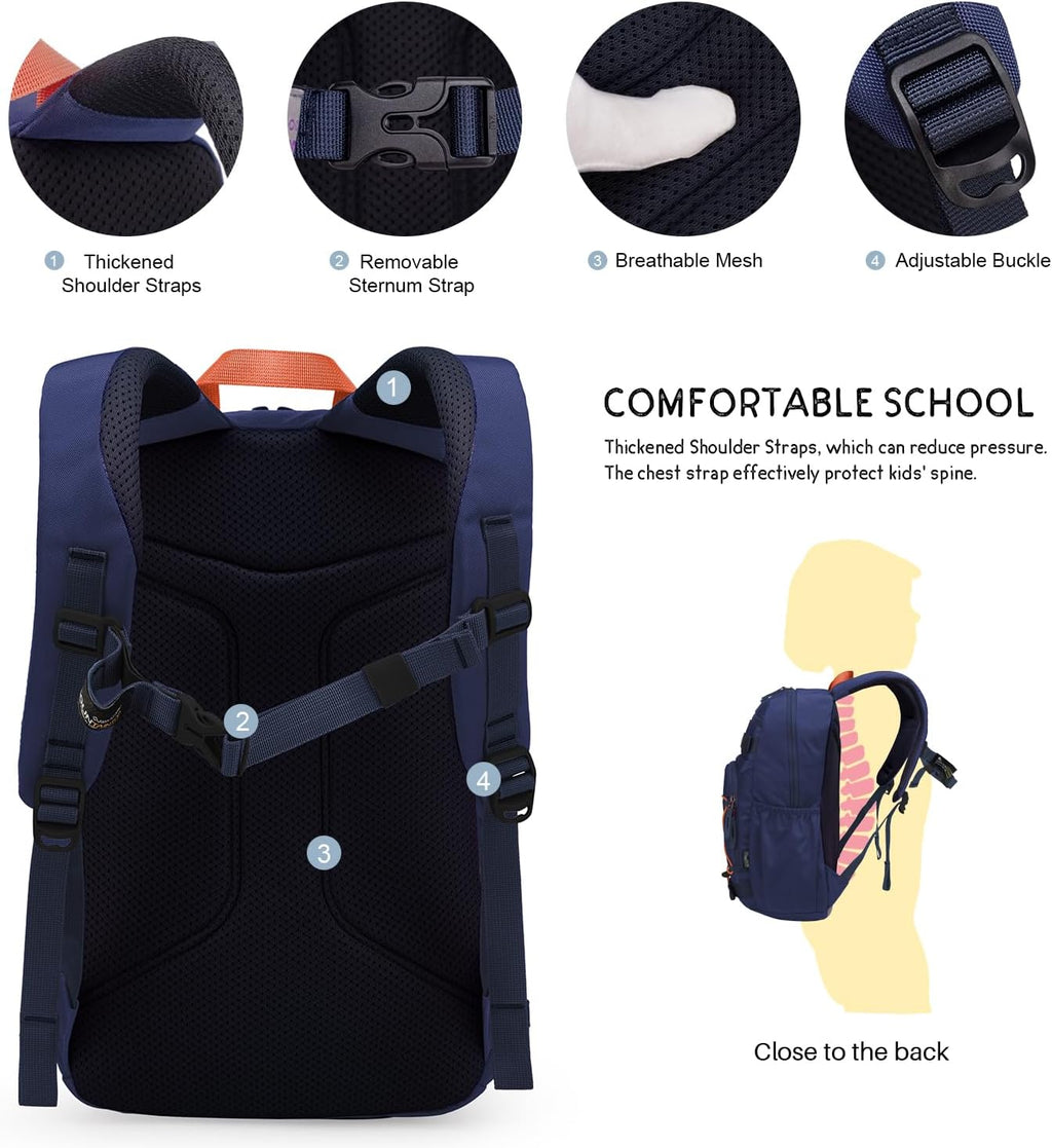 Kids Backpack for Boys Girls Elementary Kindergarten School Bag Lightweight Children Daypack