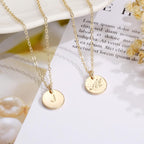 Disc Initial Necklaces for Girls Jewelry - Birthday Gifts for Girls | 14K Gold Plated/14K Rose Gold Plated/S925 Sterling Silver Disc Initial Necklaces for Girls, Jewelry for Kids Birthday Gifts