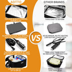 Portable Oven, Electric Lunch Box Food Heater - 12V/24V/110V 3-In-1 Car Food Warmer - Mini Personal Microwave Heated Lunch Box Warmer for Car, Truck, Travel, Office & Home Use - Black