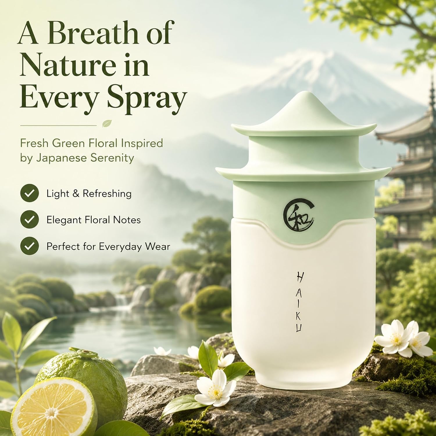 Haiku Eau De Parfum for Women – Nature Inspired Women’S Fragrances – Fresh Green Floral Long Lasting Perfumes for Women with Japanese Yuzu – 1.7 Fl Oz Womens Signature Perfume for Daily Zen Wear