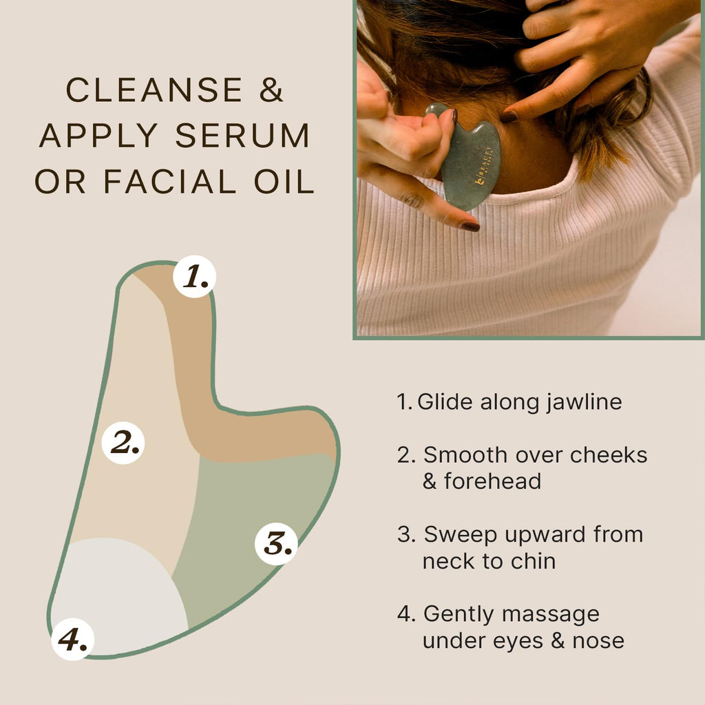 Jade Gua Sha Facial Tools - Face Sculpting & Massager Tool for Lymphatic Drainage & Jawline Sculpting, Guasha Tool for Face, Eye Depuffer Skin Care Tools