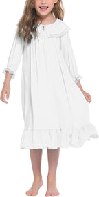Girls Nightgowns Toddler Pajamas Dress Sleep Nightshirts Princess Soft Sleepwear for Kids