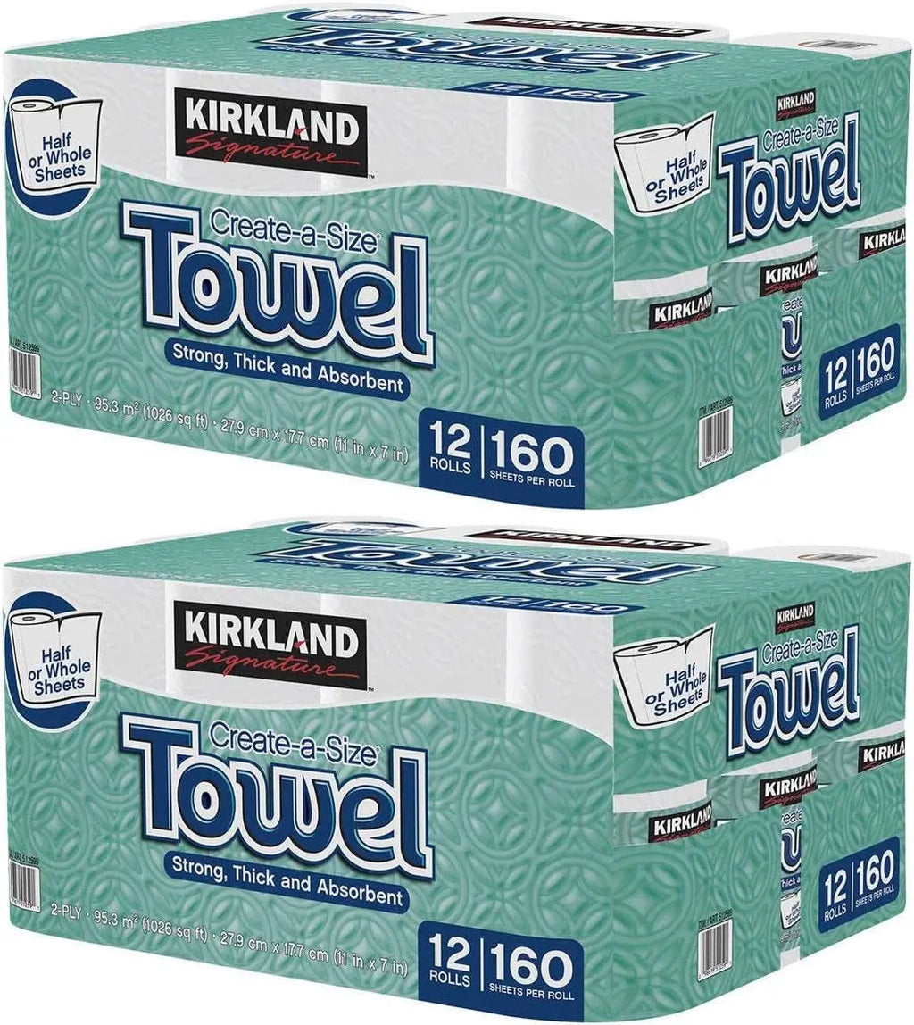 Kirkland Signature Premium Big Roll Paper Towels 24-Roll, 160 Sheets per Roll