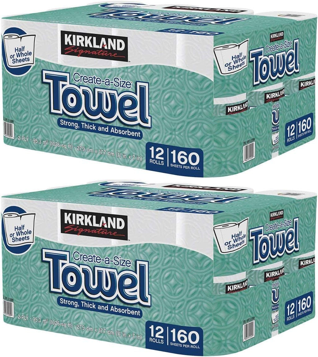Kirkland Signature Premium Big Roll Paper Towels 24-Roll, 160 Sheets per Roll