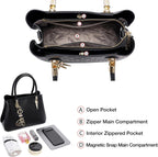 Genuine Leather Satchel Handbags for Women Top-Handle Bags Elegant Shoulder Purses