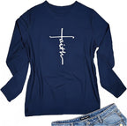 Christian Shirts for Women Faith Jesus Casual Short Sleeve Graphic Tees | Made of 65% Cotton,Ideal Gifts for the Christians,Jesus Graphic Tees,Pray Daily Shirt