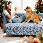 Premium Soft Dog Couch Blanket, with Flannel Cute Paw Print, 30 * 70 Inches, Cat Blanket Puppy Supplies Dog Products Stuff Essentials, Gray