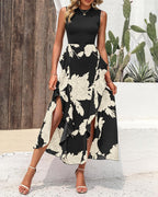 Summer Dresses for Women Wedding Guest | Boho Floral Print, Sleeveless, Crewneck, Ruffle Midi Dress for Cocktail, Graduation, Homecoming, Party, Casual Fall 2026