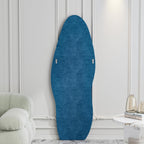 Irregular Wavy Mirror - Full Length Wall Mirror, Standing or Hanging for Bedroom (Blue, 63"X24")
