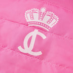 Juicy Couture Faux Fur Hooded Pet Jacket for Dogs and Cats - Hot Pink - Medium/Large