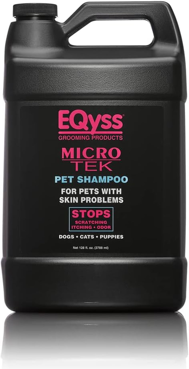 Micro-Tek Pet Shampoo - Soothes Dry Irritated Skin on Contact, Stops Itching, Scratching, Biting, Licking Hot Spots - for Cats & Dogs (128 Oz)