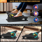 Under Desk Elliptical Machine, Electric Ellipse Leg Exerciser for Senior, Quiet and Compact Electric Seated Pedal Exerciser for Home with Display Monitor, Remote Control and 12 Adjustable Speeds