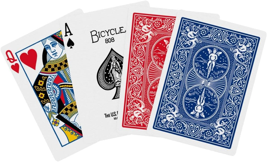 Rider Back Playing Cards 12 Pack Poker Size Standard Index | Air Cushion Finish for Smooth Shuffling, Made in USA, 6 Red and 6 Blue Decks, Ideal for Poker and Blackjack