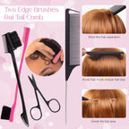 12 PCS Wig Kit for Lace Front Wigs,Wig Glue & Remover/Hair Wax Stick/Lace Melting Band/Edges-Control/Edge Laying Scarf/Hd Wig Cap/Edge Brush/Wig Band/Mini Scissor/Comb - Wig Accessory Essentials Kit