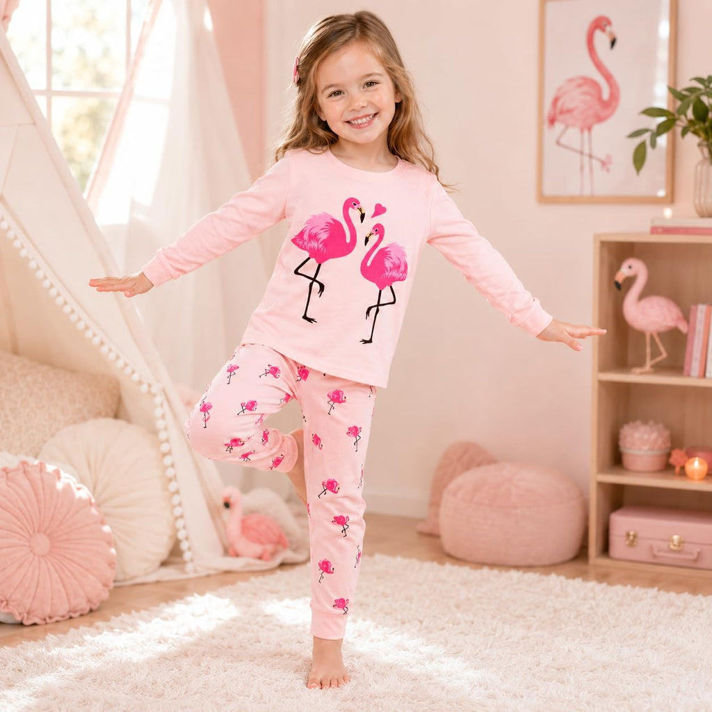Little Girls Mermaid Pajamas 2 Piece Set 100% Cotton Sleepwear Toddler Clothes for Kids Baby Ladybug Style Pjs