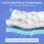 Memory Foam Mattress Topper Full | 4 Inch Cooling Dual Layer Mattress Topper, 2 Inch Gel Memory Foam, 2 Inch Soft Pillow Top Pad, Bedroom Essentials Mattresses Cover,With 1000 Pcs Air Holes