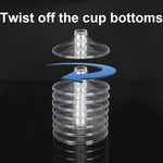 100 Plastic Champagne Flutes, 4.5Oz Clear Disposable Hard Stemware Cups with Golden Rim, Plastic Champagne Glasses for Wedding, Graduation Party, Bridal Shower, Birthday Party