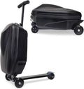 20" Scooter Suitcase for Kids, 2-In-1 Ride on Luggage with Wheels for Boys & Girls Ages 4-15, Foldable Hardshell Carry on Lightweight Travel Suitcase for Airplane