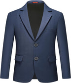 Boys Suits 3 Piece Slim Fit for Kids Size 10 Navy Blue Prom Wedding Dresswear Formal Set Tuxedo Blazer Jacket Vest Pant