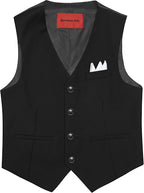 Boys Formal Suit Set 5 Pieces Slim Fit Ring Bearer Outfit