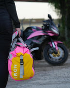 Motorcycle Dry Bag, Waterproof Duffel Bag with Roll-Top Closure | 30L Motorcycle Tail Bag, Fully Waterproof, Wet-Dry Storage, Quick Mounting, Air Valve, MOLLE, Reflective Trim