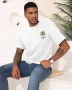Mens Malibu Vibe Palm Tree California Casual Short Sleeve T-Shirt | Perfect for Surf Travel Great for Beach Lovers West Coast Fans.