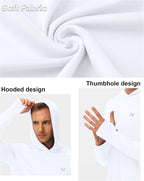 Sun Shirt UPF 50+ Men'S Fishing Shirt Long Sleeve UV Protection Hoodie Rash Guard for Swimming Running Hiking Light