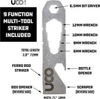 Titan Fire Striker Ferro Rod Fire Starting Survival Tool with Tether and Multitool, 20,000+ Strikes