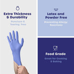 Nitrile Gloves Disposable Latex Free Cleaning Gloves, Medium 200-Pack