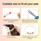 Lighted Dog Collar - Waterproof Puppy Collar Light Rechargeable, High Visibility Glowing Dog Lights for Night Walking (Orange)
